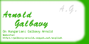 arnold galbavy business card